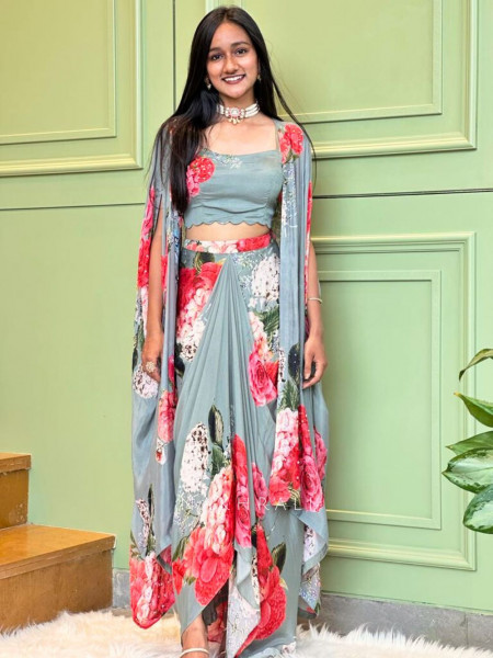 Shravani cape set with Skirt