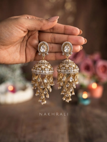 Taarini White Chandelier Earrings