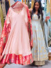 Avyanna Pink Banarasi Weave Anarkali