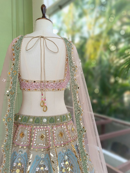 Miraya Multicolor Lehenga Set with Beads and Sequin Work