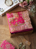 Heritage Bloom Red Gaji Silk Saree With Bandhani, Marodi &amp; Gota Work