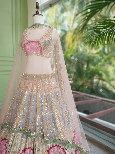 Miraya Multicolor Lehenga Set with Beads and Sequin Work