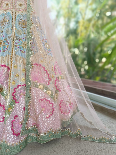 Miraya Multicolor Lehenga Set with Beads and Sequin Work