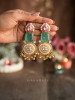 Padmavri Emerald Sea Green Statement Earrings