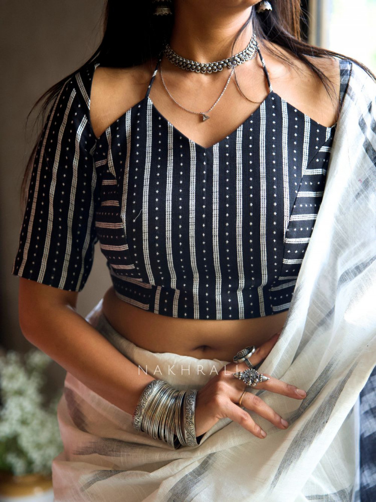 Image of Wabi-Sabi Black Cotton Blouse