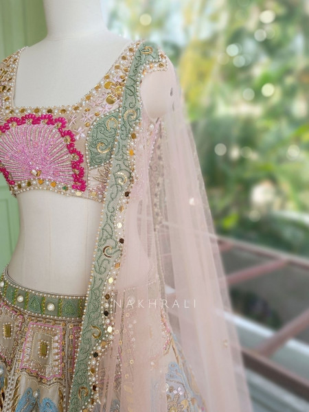 Miraya Multicolor Lehenga Set with Beads and Sequin Work
