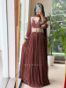 Siara Brown Jacket-Style Anarkali