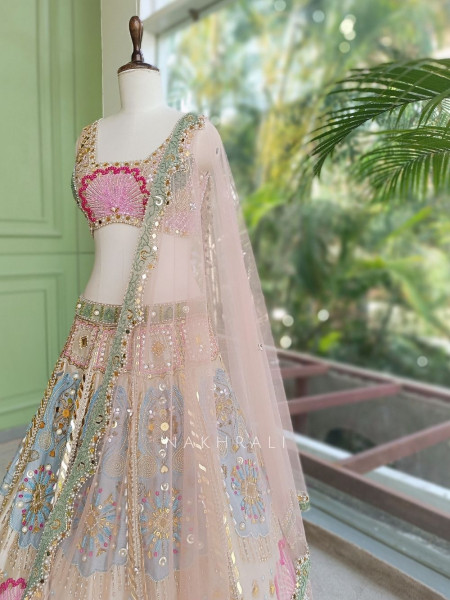 Miraya Multicolor Lehenga Set with Beads and Sequin Work