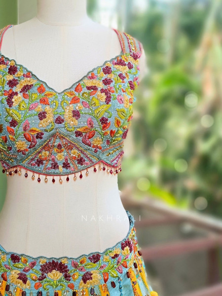 Kaleido Carnival Multicolor Silk Base & Net
