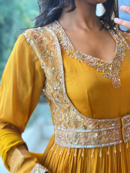 Siara Mustard Jacket-Style Anarkali