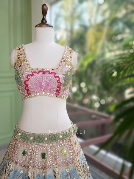 Miraya Multicolor Lehenga Set with Beads and Sequin Work