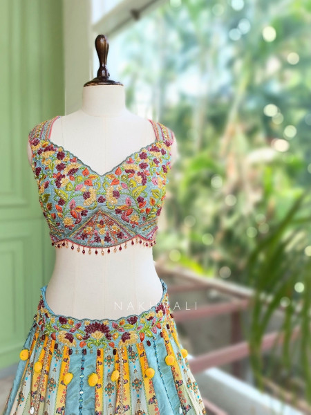 Kaleido Carnival Multicolor Silk Base & Net