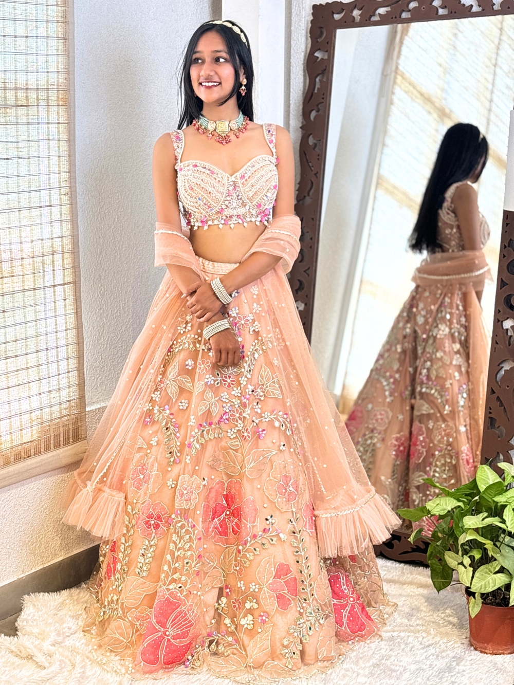 Peach Petal Lehenga Party Wear Lehenga Collection
