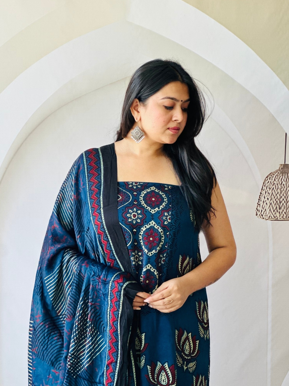 silk dress material for women Tussar Silk Dress Material in Shaded Blue
