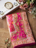 Heritage Bloom Magenta Gaji Silk Saree With Bandhani, Marodi &amp; Gota Work