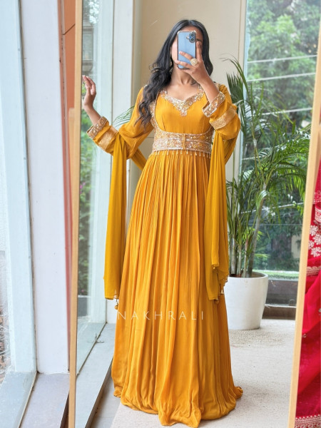 Siara Mustard Jacket-Style Anarkali