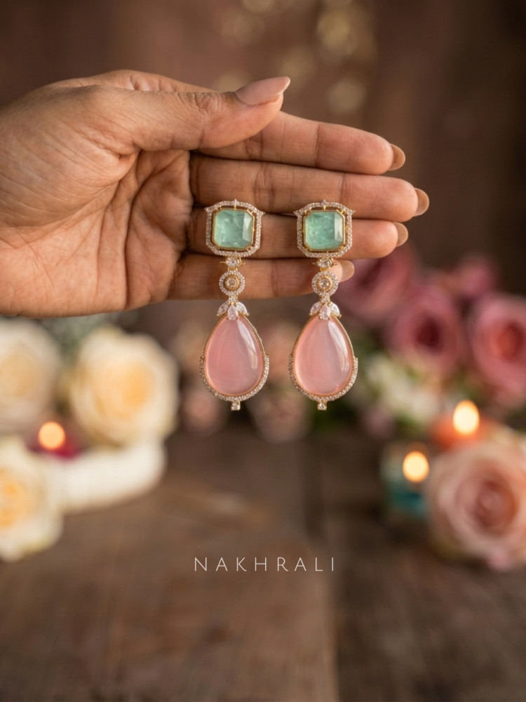 Image of Solmira Pink Drop Earrings