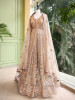 Mocha Glam Brown Achkan Pattern Lehenga with Zari Sequin Work