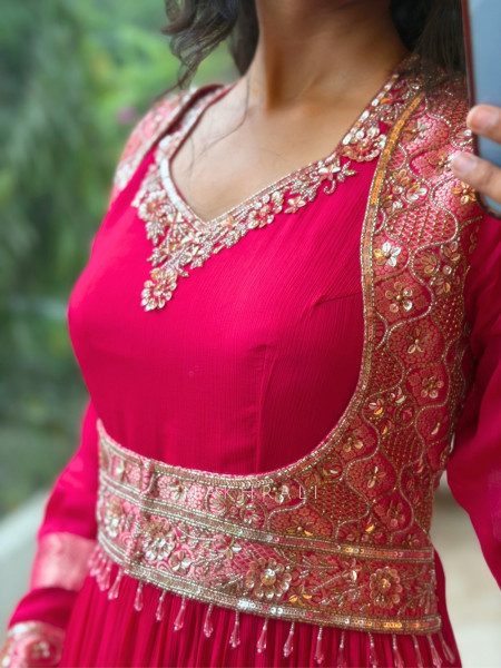 Siara Magenta Jacket-Style Anarkali
