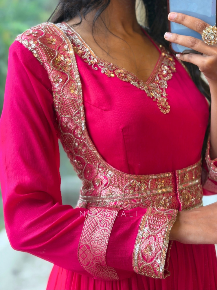 Image of Siara Magenta Jacket-Style Anarkali