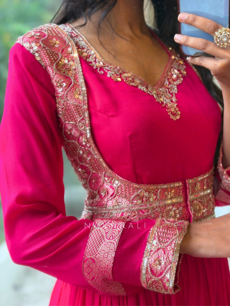 Siara Magenta Jacket-Style Anarkali