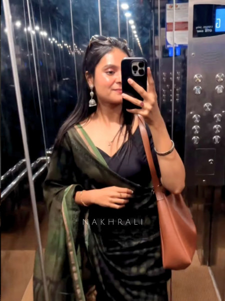 Aarya Green Chanderi Saree