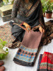 Dhani Brown Modal Silk Saree With Ajrakh Print