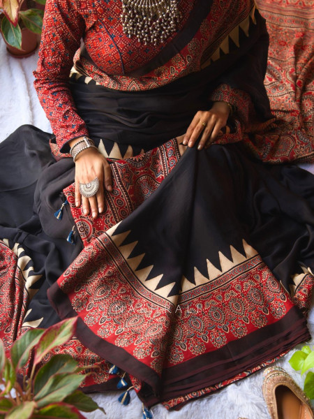 Mohini Red Modal Printed Saree Collection