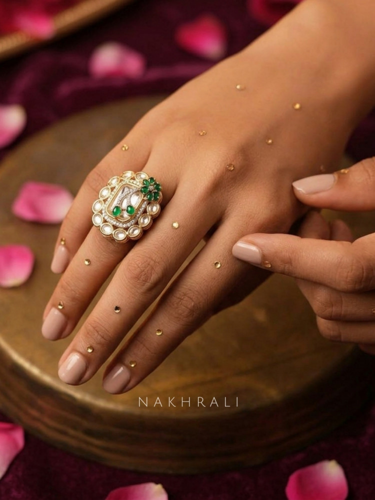 Image of Madhurima Green Statement Ring
