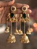 Keri Green Kashmiri Jhumka Earrings