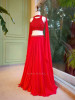 Brivaan Red Lehenga Set with Beads and Sequin Work