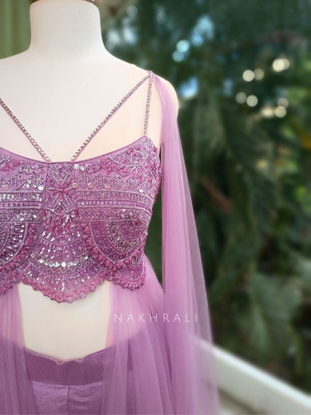 Majestic Purple Crop Top Plazo