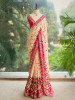 Aarunya Printed Saree with Patti and Sequin Work