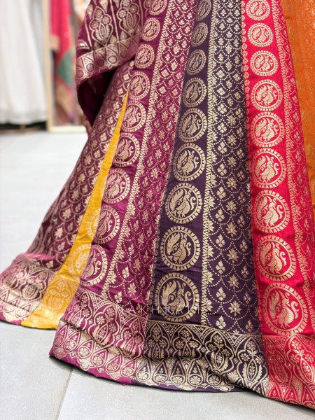 Prism Meadow Maroon Lehenga Set