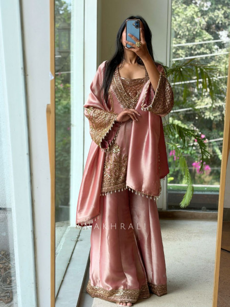 Sienna Onion Pink Sharara Suit Set