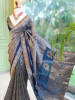 Noor-e-Kashi Katan Silk Blue Saree With Banarasi Zari Brocade Weave