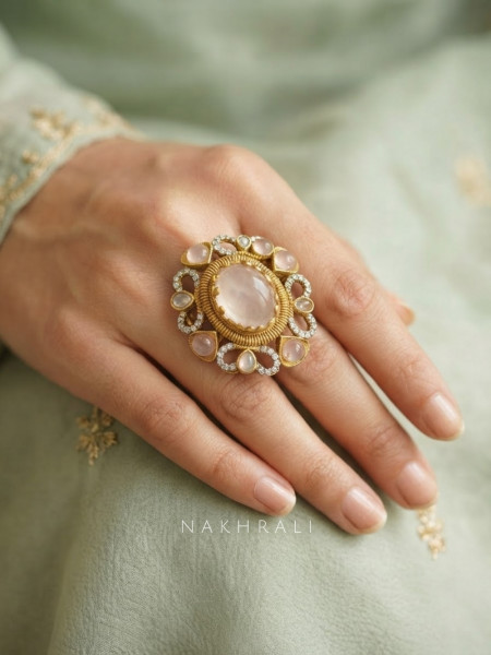 Prismavalli Pink Statement Ring