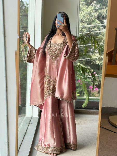 Sienna Onion Pink Sharara Suit Set