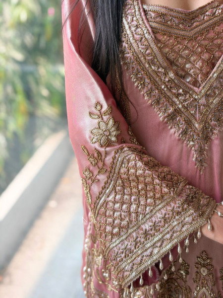Sienna Onion Pink Sharara Suit Set