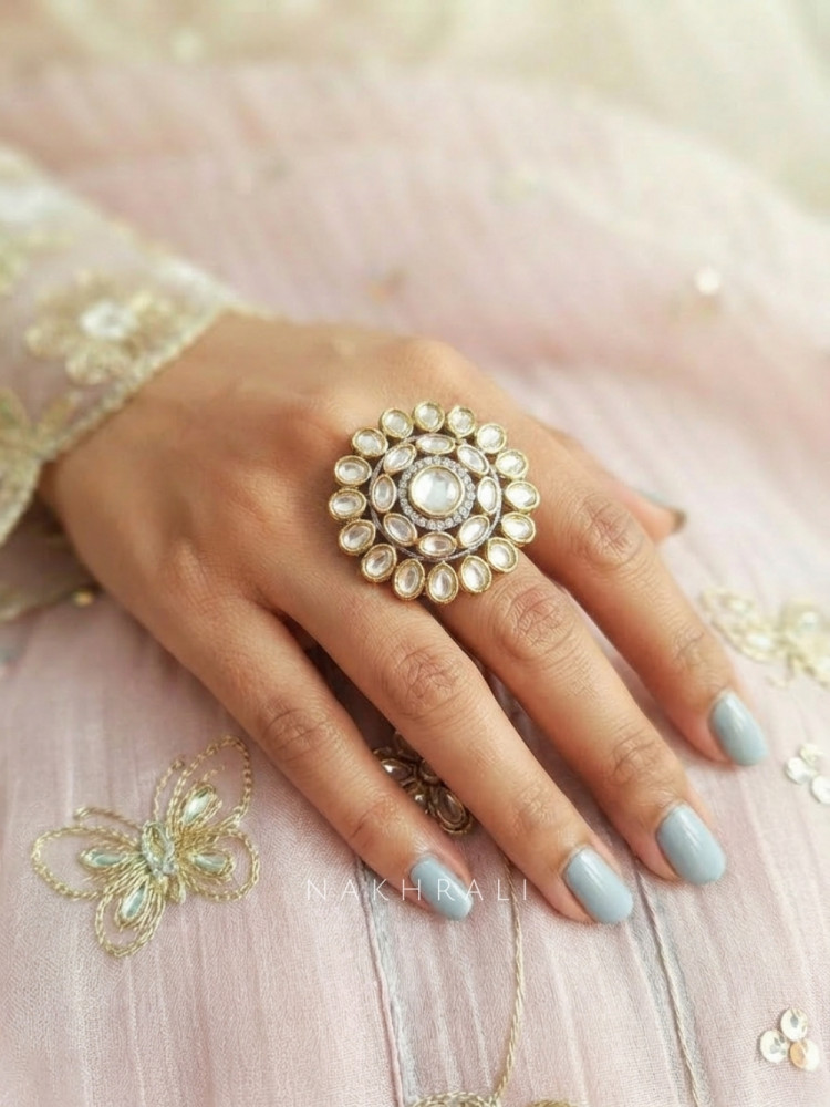 Image of Arina White Statement Ring