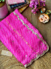Chhavi Magenta Leheriya Saree with Sequin Zari Work