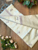 Vadi Wine Raw Silk Saree with Kantha &amp; Tribal Embroidery