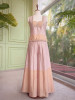 Sculpted Grace Pink Slub Raw Silk Palazzo Set With Cutdana Zardozi Work