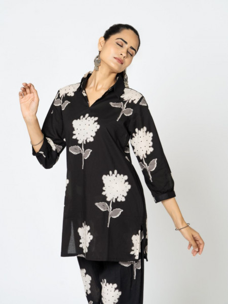 Neyra Black Printed Co-ord Set