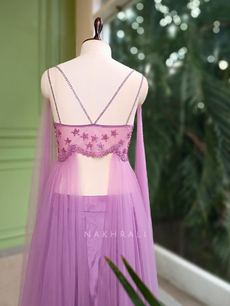 Majestic Purple Crop Top Plazo