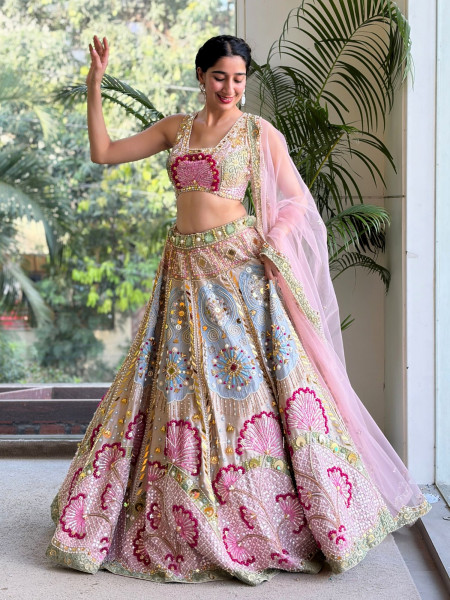 Miraya Multicolor Lehenga Set with Beads and Sequin Work