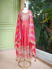 Tanira Gajari Mirror Work Anarkali Set with Embroidered Dupatta