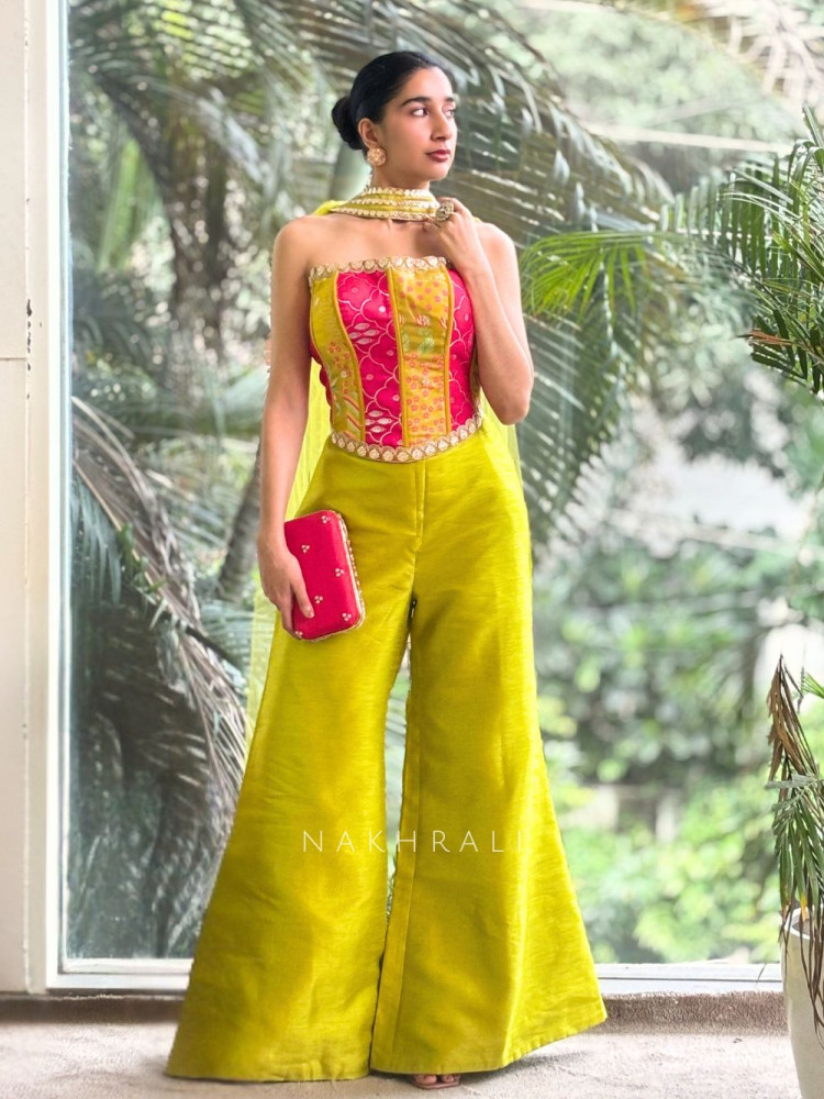 Image of Carnival Glow Corset Top Palazzo