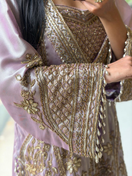 Sienna Purple Sharara Suit Set