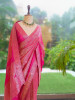 Noor-e-Kashi Katan Silk Magenta Saree With Banarasi Zari Brocade Weave